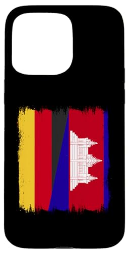 Hülle für iPhone 15 Pro Max Deutschland Kambodscha Flagge Deutsche Kambodschanische Wurzeln von Kingdom Of Cambodia Design Love Cambodia Culture