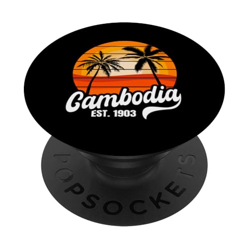 Kambodscha Est. 1903 - Kambodschanisches Khmer-Reich Kambodscha-Reisen PopSockets Klebender PopGrip von Kingdom Of Cambodia Design Love Cambodia Culture