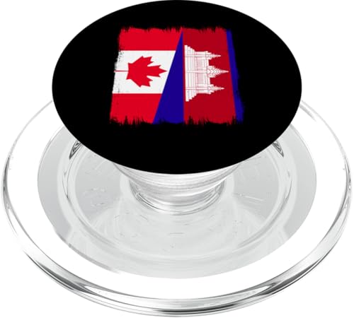 Kanada Kambodscha Flagge Kanadische Kambodschanische Wurzeln PopSockets PopGrip für MagSafe von Kingdom Of Cambodia Design Love Cambodia Culture