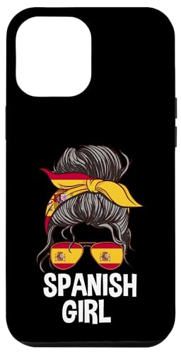 Hülle für iPhone 14 Plus Spanisches Mädchen Spanien Flagge Unordentliches Haar España Frauen von Kingdom Of Spain Roots Spanish Flag Designs