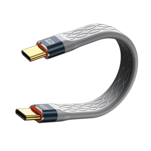 Kingke 12,7 cm (5 Zoll) USB C auf C Kabel, flaches Kabel, 40 Gbit/s, schnelle Datenübertragung, 240 W, Ladekabel für Telefonpad, externe Festplatten, EGPU von Kingke