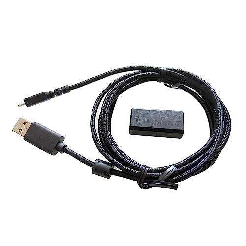 Kingke Schwarzes geflochtenes USB-Ladekabel für G502 Gaming-Mäuse, USB auf Adapter von Kingke