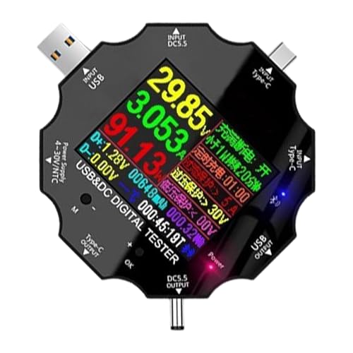 Kingke UD18 Tragbares USB-C-Multimeter, Spannungen, Stromtester für Typ-C-Geräte, unterstützt PD2.0 QC2.0 Protokolle von Kingke