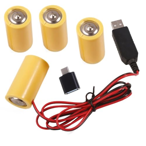 Kingke USB-Stromwandler DCBuck Batterie-Eliminatoren ersetzen 4 Stück 1,5 V LR14 C Anschluss für LED-Licht-Stromversorgungskabel von Kingke