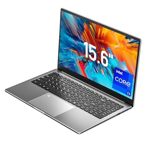 15.6'' Laptop with Windows 11, Intel Core i7-1360P with Intel Graphics 96EUS Max 1.50GHz, 32GB RAM 1TB SSD Gaming Laptop, Backlit Keyboard, Fingerprint Recognition IPS Ultrabook Notebook von KingnovyPC