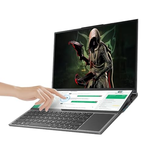 Gaming-Laptop Windows 11, 16 IPS + 14 Zoll Touch Intel i9-10885H Dual Screen Slim Notebook PC Computer, 32 GB RAM 1 TB SSD von KingnovyPC