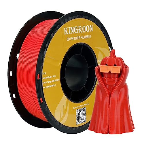 kingroon 3D Printer Filament PLA 3D-Druckerfilament,… (Polymilchsäure, Rotes PLA) von Kingroon