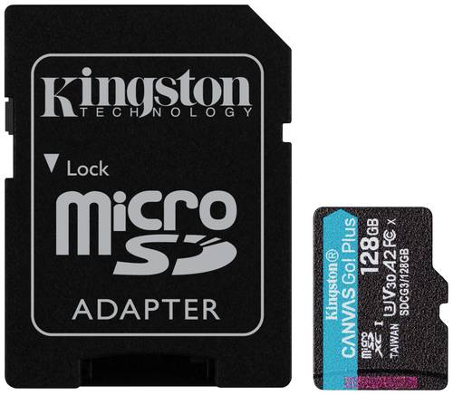 Kingston Canvas Go! Plus microSD-Karte 128GB Class 10 UHS-I inkl. SD-Adapter von Kingston