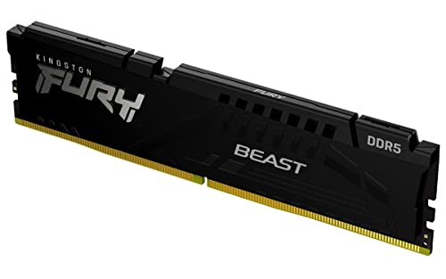 Kingston FURY Beast 16GB 6000MT/s DDR5 CL30 DIMM Schwarz Desktop Gaming Speicher Einzelnes Modul - KF560C30BB-16 von Kingston