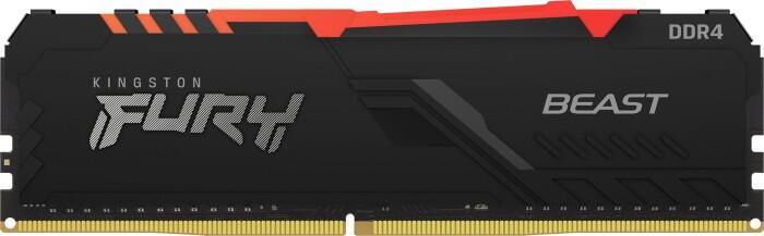 Kingston FURY Beast RGB DIMM 8GB, DDR4-3200, CL16-18-18 von Kingston