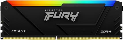 Kingston FURY Beast RGB DIMM 8GB, DDR4-3600, CL17-21-21 (KF436C17BB2A/8) von Kingston