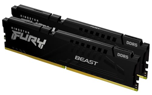 Kingston FURY Beast Schwarz EXPO DDR5 16GB (2x8GB) 6000MT/s DDR5 CL36 DIMM Desktop Gaming Speicher Kit mit 2 - KF560C36BBEK2-16 von Kingston