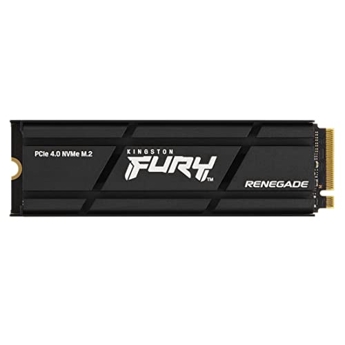 Kingston FURY Renegade 500G PCIe 4.0 NVMe SSD W/ HEATSINK - Für Gamer, Enthusiasten und Hochleistungsnutzer- SFYRSK/500G, schwarz von Kingston