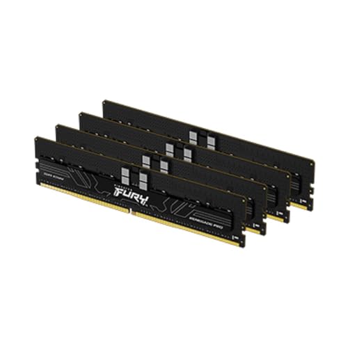 Kingston FURY Renegade Pro XMP 128GB 6000MT/s DDR5 ECC Reg CL32 DIMM (Kit mit 4) Speicher Übertaktbares ECC Registered DIMM - KF560R32RBEK4-128 von Kingston