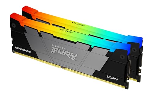 Kingston Fury Renegade RGB 16GB 4600MT/s DDR4 CL19 DIMM (Kit mit 2) Desktop Gaming Speicher - KF446C19RB2AK2/16 von Kingston