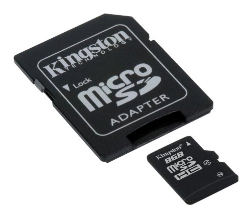 Kingston SDC4 Micro SDHC 8GB Class 4 Speicherkarte (inkl. microSD zu SD Adapter) von Kingston
