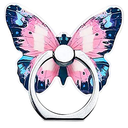 Kinizuxi Schmetterling Handy Ring Smartphone Fingerhalterung, 360 Grad Drehung Ring Halter Ringhalter Fingerhalter Handyhalterung für iPhone iPad Samsung Huawei und mehr (1 Rosa) von Kinizuxi