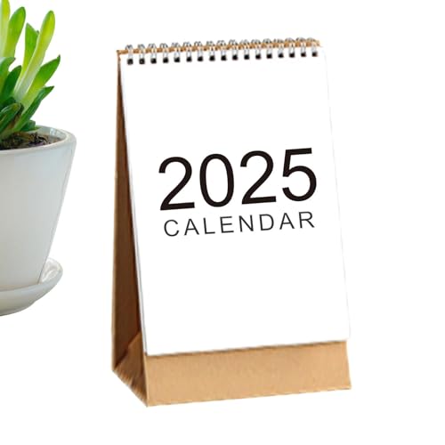 Kioriur Tischkalender 2025 – Stehender Schreibtisch-Planer, Kalender September 2024 – Dezember 2025, Doppeldraht-Planer für einfache Organisation von Kioriur