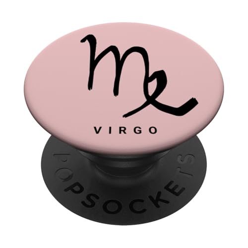 Virgo Kalligraphie Sternzeichen Horoskop Hellrosa PopSockets mit austauschbarem PopGrip von Kirovair Phone