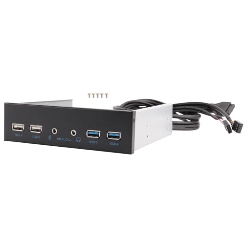 Kissmii 5,25 Desktop PC Gehäuse Interne Vorderseite Platte USB Hub 2 Anschlüsse USB 3.0 Und 2 Anschlüsse USB 2.0 Mit Hd Audio Anschluss 20 Pin Anschluss von Kissmii