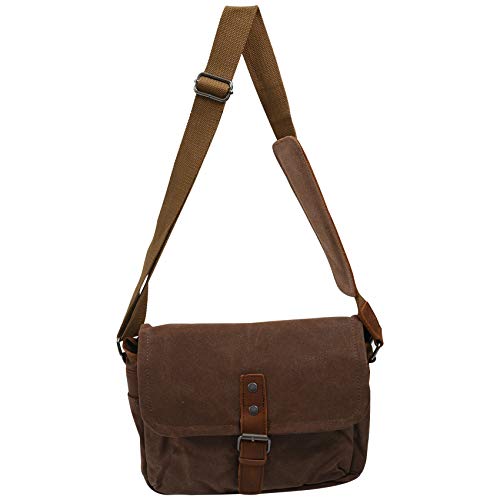 Kiudduy Retro wasserdichte Kamera Tasche Fotografie Pakete DSLR Schulter Sling Fall für Leinwand Einzige Messenger MäNner Kaffee von Kiudduy