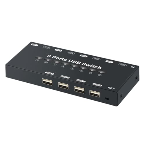 Kivvlbzeq 8 in 4 Out USB KVM für Switch USB KVM für Switcher für Windows10 Computer PC Tastatur Maus Drucker Share Controller von Kivvlbzeq