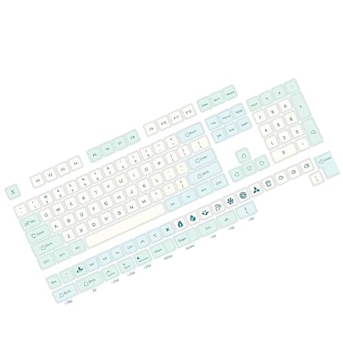 137-teiliges ergonomisches XDA-Tastenkappen-Set mit erhöhtem Sublimationsdruck, einzigartiges Eisminz-Design, verbessert das Tippen für mechanische Tastaturen von Klaisy