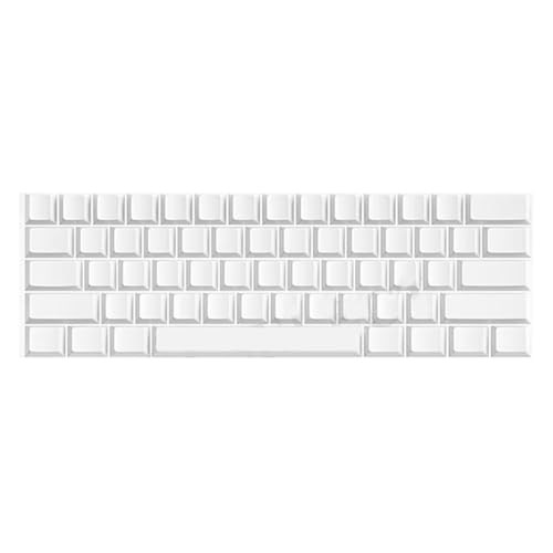 61 Tasten Blanked White Keycaps Set Original Höhe ohne Schriftzug passend für die meisten mechanischen Tastaturen Minimalistische Blanked Tastenkappen von Klaisy