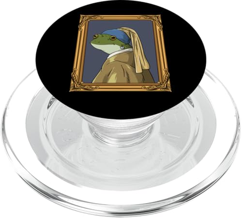 Kunstgeschichte Frosch Bildende Kunst Vermeer Mädchen Design PopSockets PopGrip für MagSafe von Klassische Kunst Memes Designs