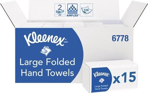 Kleenex Falttuch ® 6778 2-lagig weiß L320xB215ca.mm 15 Pk.x124 Tü.=1860 Tü. von Kleenex