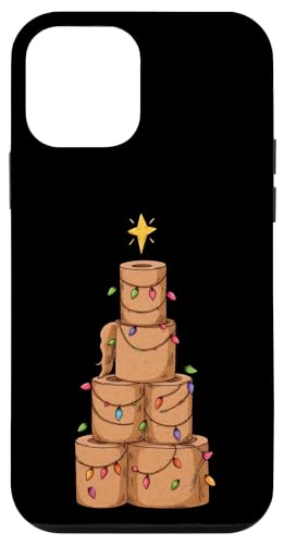 Hülle für iPhone 12 mini Toilettenpapier Weihnachtsbaum Tannenbaum Lichterkette Stern von Klopapier Toilette Klo Weihnachten Christbaum