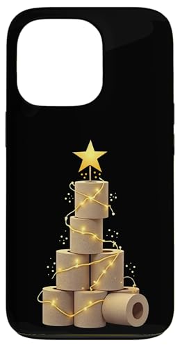 Hülle für iPhone 13 Pro Toilettenpapier Weihnachtsbaum Tannenbaum Lichterkette Stern von Klopapier Toilette Klo Weihnachten Christbaum