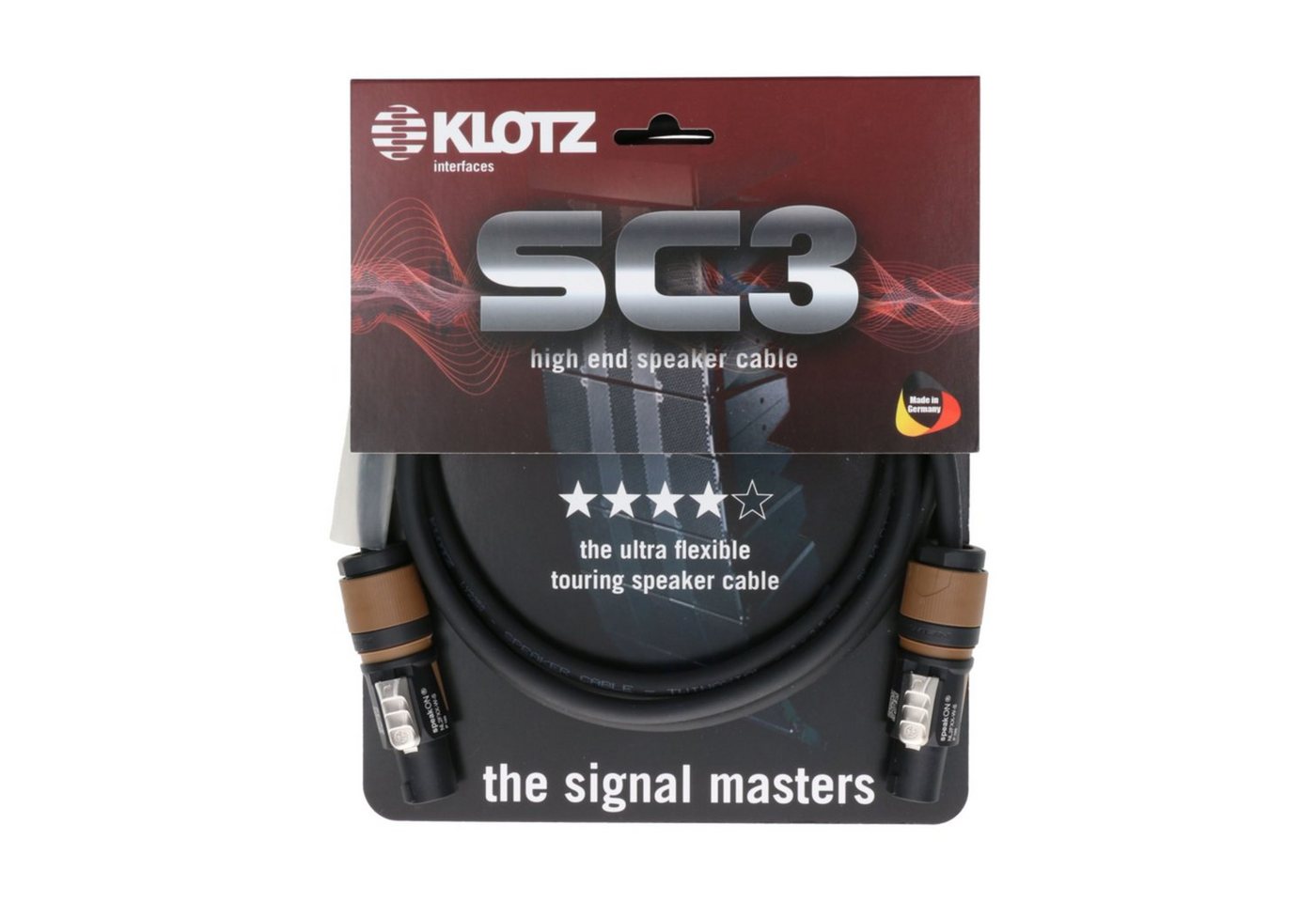 Klotz Cables Audio-Kabel, SC3-L2FF0100 Lautsprecherkabel 1 m - Lautsprecherkabel von Klotz Cables