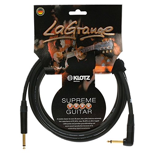 KLOTZ LaGrange - supreme gitarren kabel, mit sehr geringer Kapazität, dreifach geschirmt (6, gerade-gewinkelt, gold kontakt) von Klotz