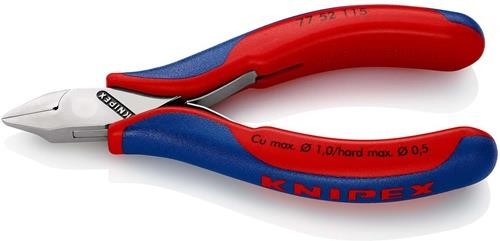 Knipex Elektronikseitenschneider L.115mm Form 5 Facette ja,kl.2K-Hülle von Knipex-Werk