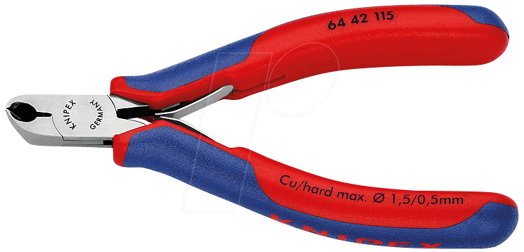 KN 64 42 115 - Elektronik-Vornschneider, 115 mm, spiegelpoliert von Knipex