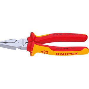 KNIPEX Kombizange VDE Kraft 02 06 180 verchromt 18,0 cm von Knipex