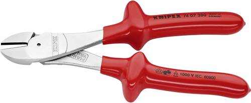 Knipex 74 07 200 VDE Kraft-Seitenschneider mit Facette 200mm von Knipex