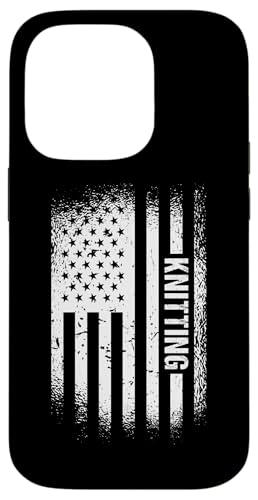 Hülle für iPhone 14 Pro Knitter Us Flag Stricken von Knitting Hobby Present Knitter Apparel