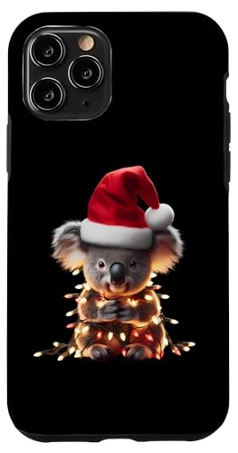 Hülle für iPhone 11 Pro Süßer Koala mit Weihnachtsmütze und Weihnachtsbeleuchtung Australien von Koala With Santa Hat And Christmas Lights Products