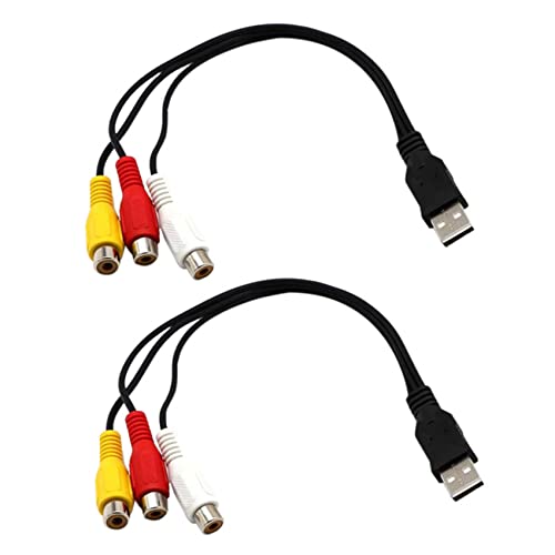 Koanhinn 2X USB 3RCA Kabel USB Buchse 3 RGB Video AV Verbund Werkstoff Adapter Konverter Kabel Kabel Anschluss Kabel von Koanhinn