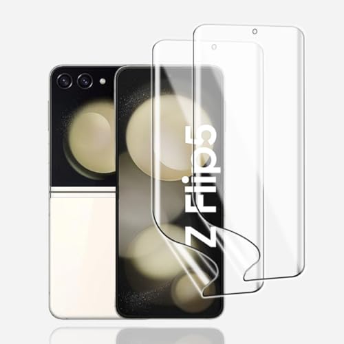 Displayschutzfolie für Samsung Galaxy Z Flip 5/4/3 5G, 2 Stück TPU Schutzfolie Weiche HD Klar Flexible Transparente Hydrogel Folie TPU Film von KoasVonson