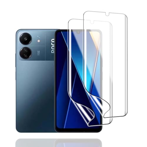 KoasVonson Displayschutzfolie für Xiaomi POCO C65, 2 Stück TPU Schutzfolie Weiche HD Klar Flexible Transparente Hydrogel Folie TPU Film von KoasVonson