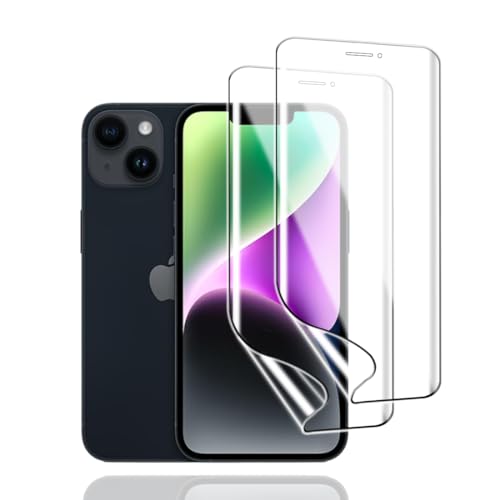 KoasVonson Displayschutzfolie für iPhone 14, 2 Stück TPU Schutzfolie Weiche HD Klar Flexible Transparente Hydrogel Folie TPU Film von KoasVonson