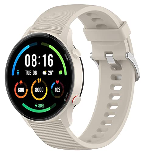 Kobmand Armband Kompatibel mit Xiaomi Mi Watch, Uhrenarmband Smart Watch Uhrenarmbänder Schnellverschluss für Xiaomi Watch S1 Active/Xiaomi Mi Watch Sport/Xiaomi Mi Watch Color (Elfenbein) von Kobmand