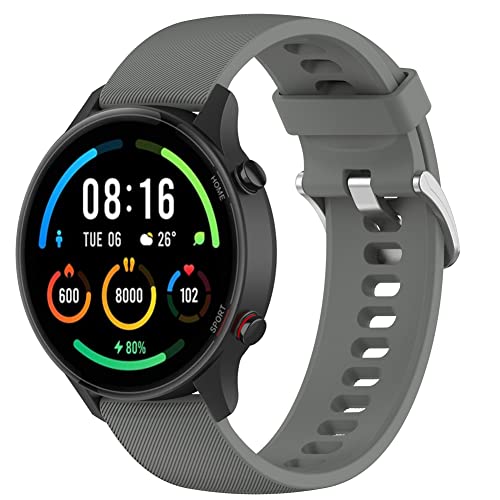 Kobmand Armband Kompatibel mit Xiaomi Mi Watch, Uhrenarmband Smart Watch Uhrenarmbänder Schnellverschluss für Xiaomi Watch S1 Active/Xiaomi Mi Watch Sport/Xiaomi Mi Watch Color (Grau) von Kobmand