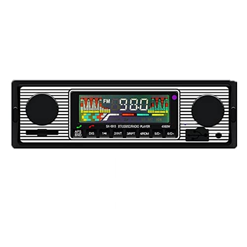 Kochenty Neues Retro-Auto, Kabellos, Bluetooth, 12 V, MP3-Player, AUX-Audio, Eingangskarte, Einsatz Eines USB-Flash-Laufwerks, Multimedia-Radio von Kochenty