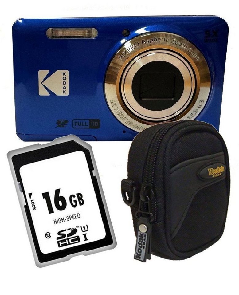 Kodak Kodak FZ55 blau Digitalkamera Set Angebot Kompaktkamera von Kodak