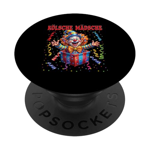 Clown Karneval Kostüm Clownskostüm Faschingskostüme Kinder PopSockets Klebender PopGrip von Kölsche Mädsche Clown Karneval Kostüm Clownskostüm