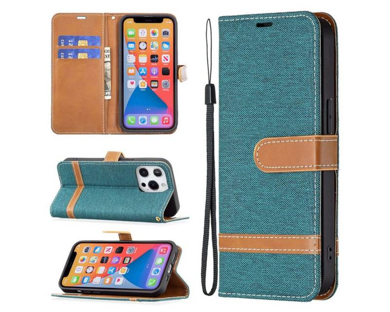 König Design Handyhülle Apple iPhone 13 mini, Schutzhülle Schutztasche Case Cover Etuis Wallet Klapptasche Bookstyle von König Design